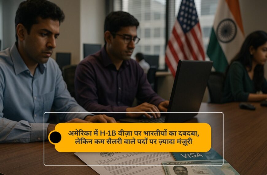 अमेरिका में H-1B वीज़ा पर भारतीयों का दबदबा, लेकिन कम सैलरी वाले पदों पर ज़्यादा मंज़ूरी